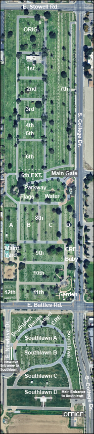 View Aerial Map of the Santa Maria Cemetery (pdf)